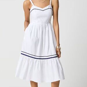 J Crew Women Corset midi dress with contrast trim SZ 14